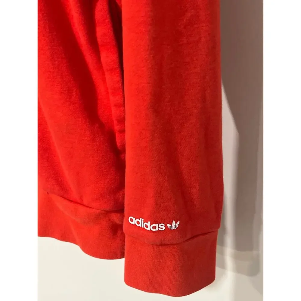 Adidas, Red, Pullover Hoodie, Size Kids L, 1519M